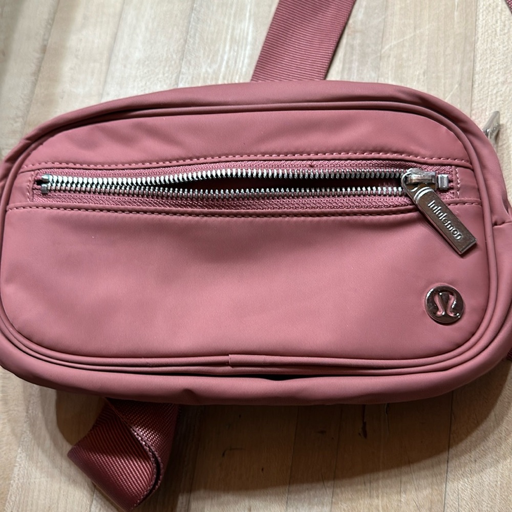 Pink lululemon belt bag